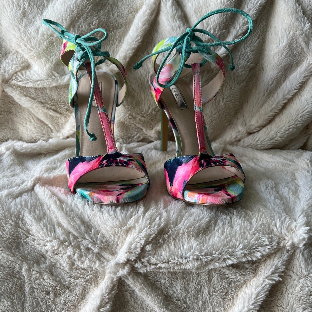 High Heel Multi-Color Sandals